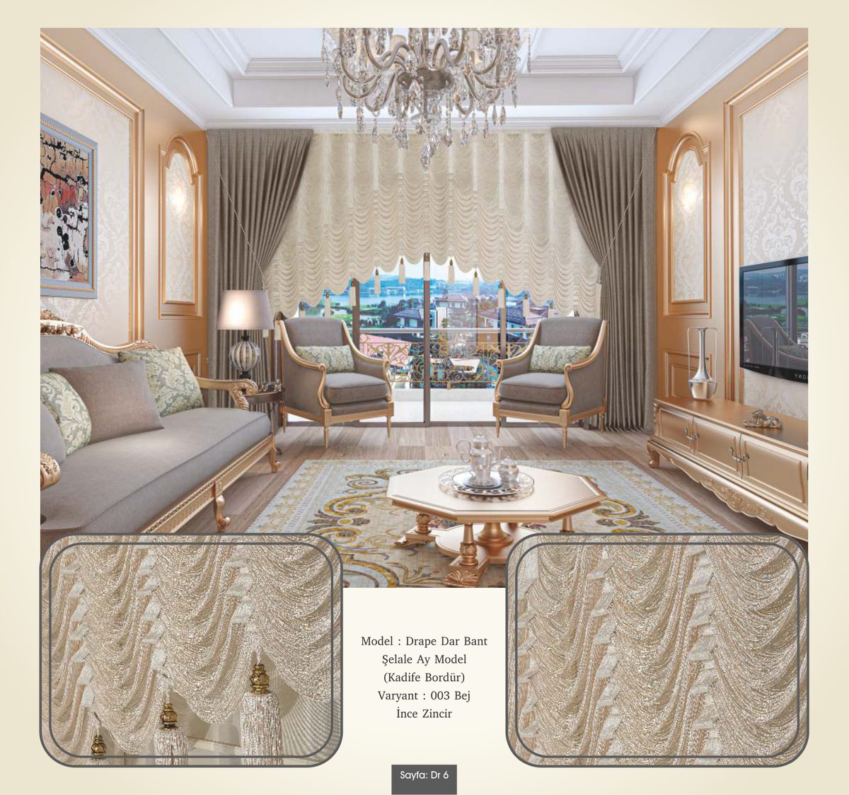 Drape İp Perde modeli 002
