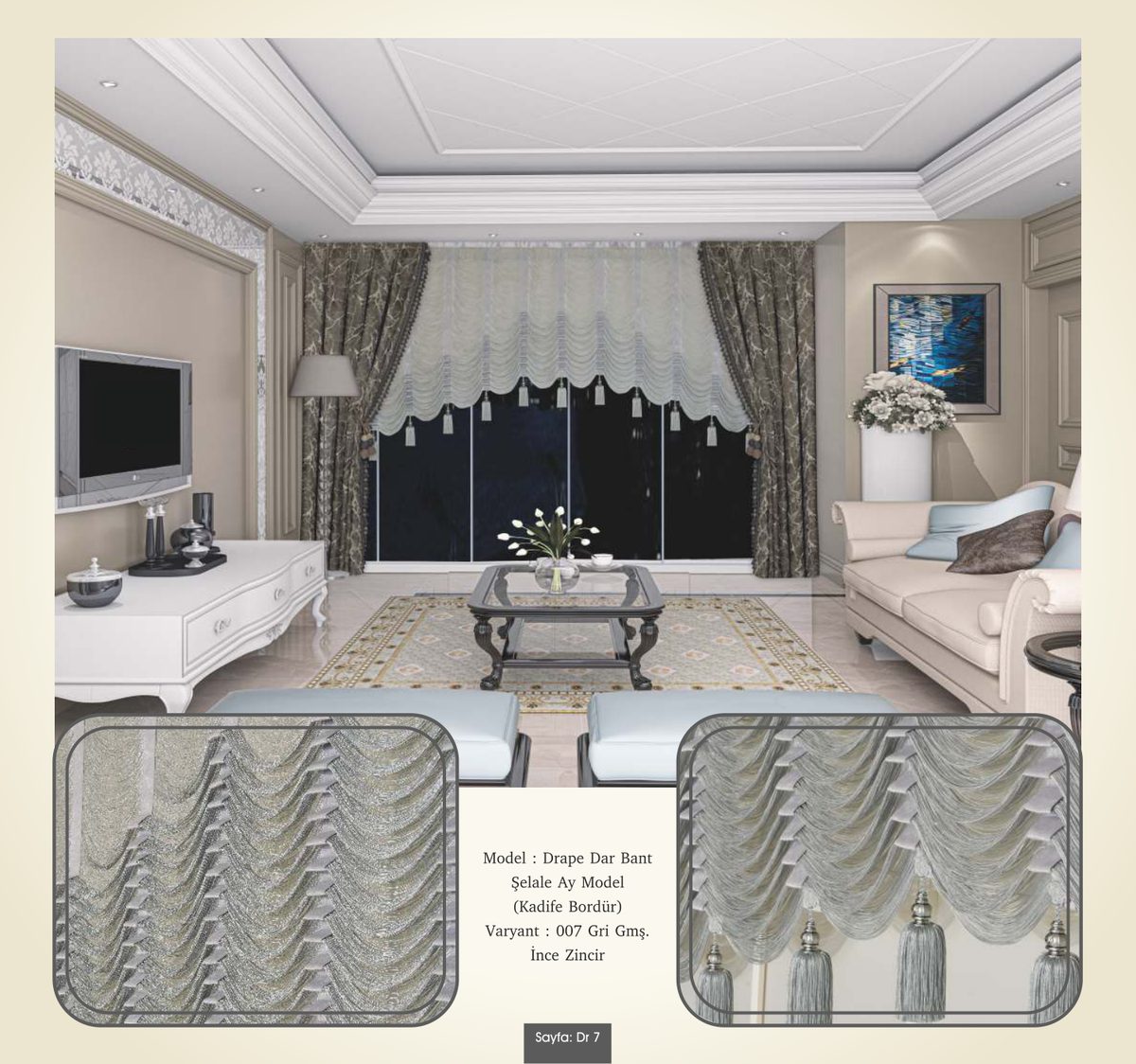 Drape İp Perde modeli 003