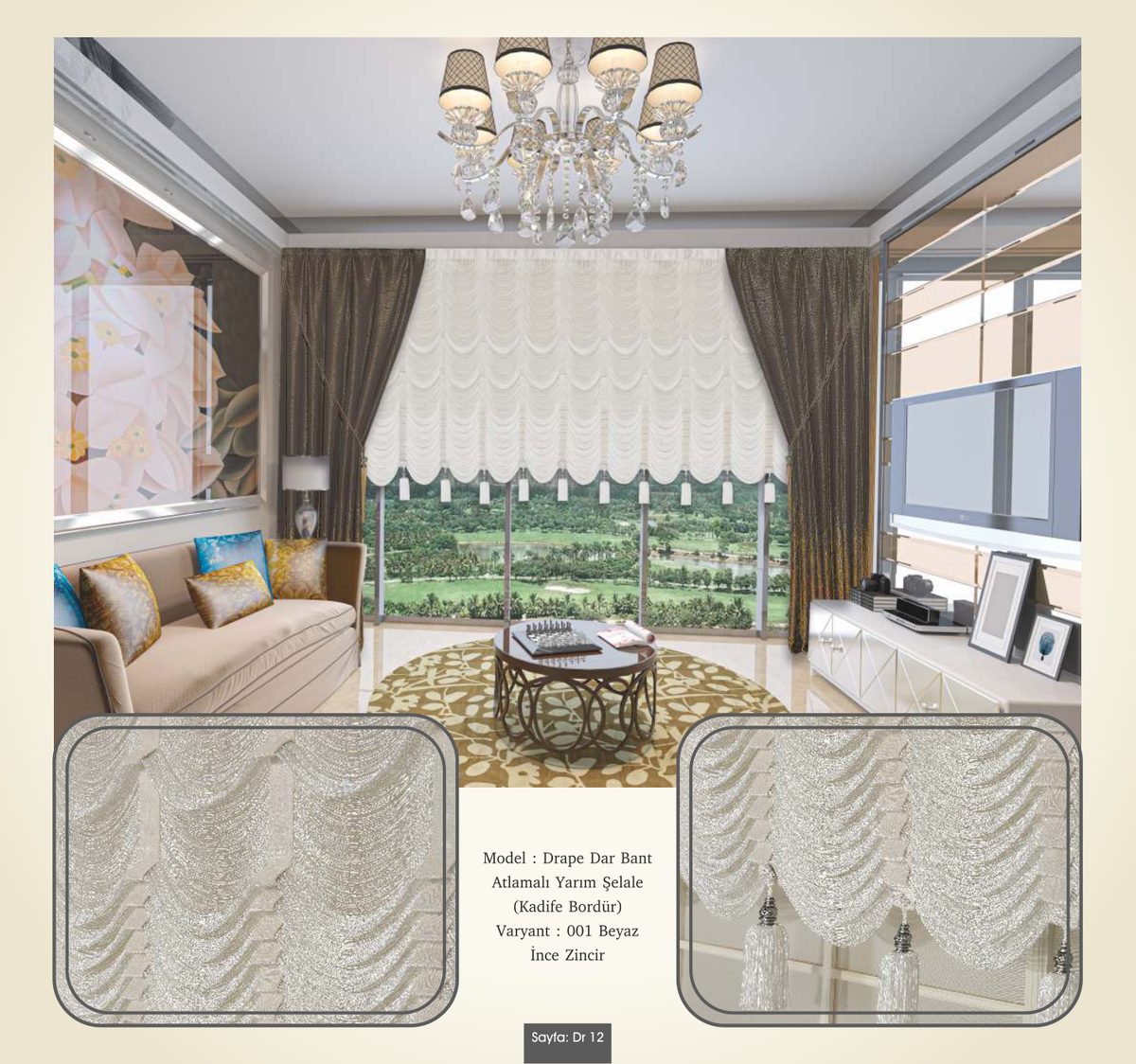 Drape İp Perde modeli 008