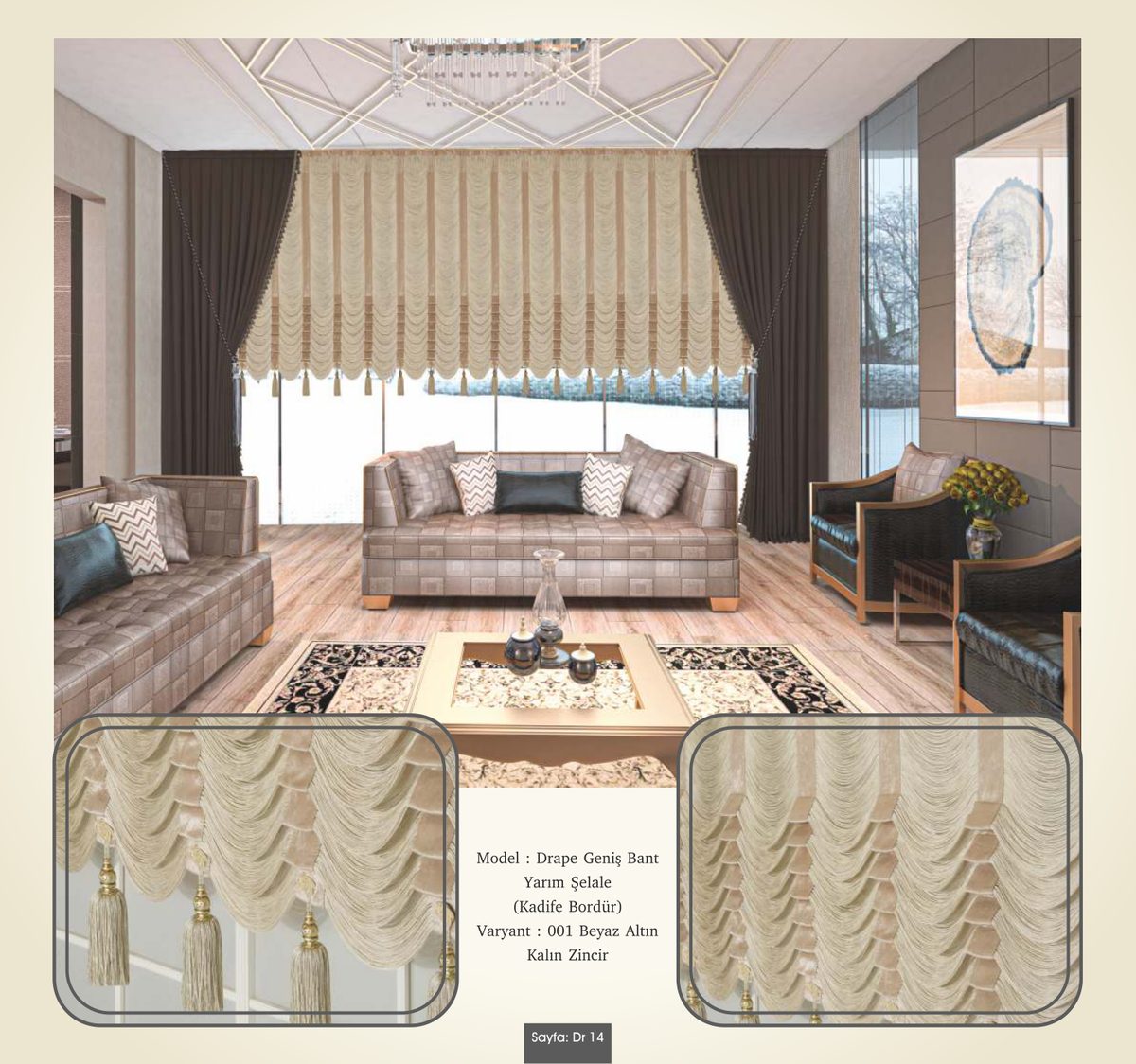 Drape İp Perde modeli 010
