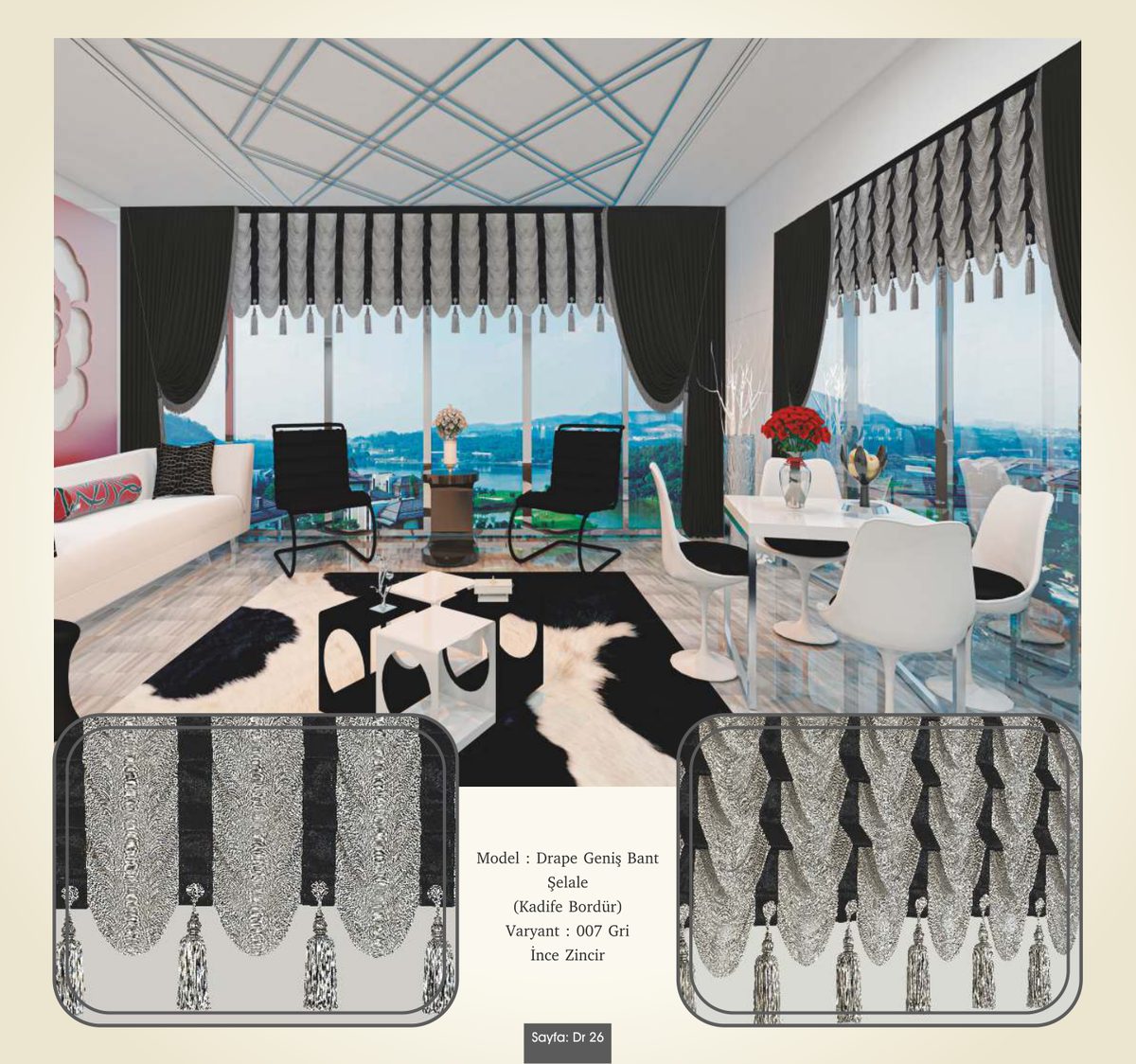 Drape İp Perde modeli 021