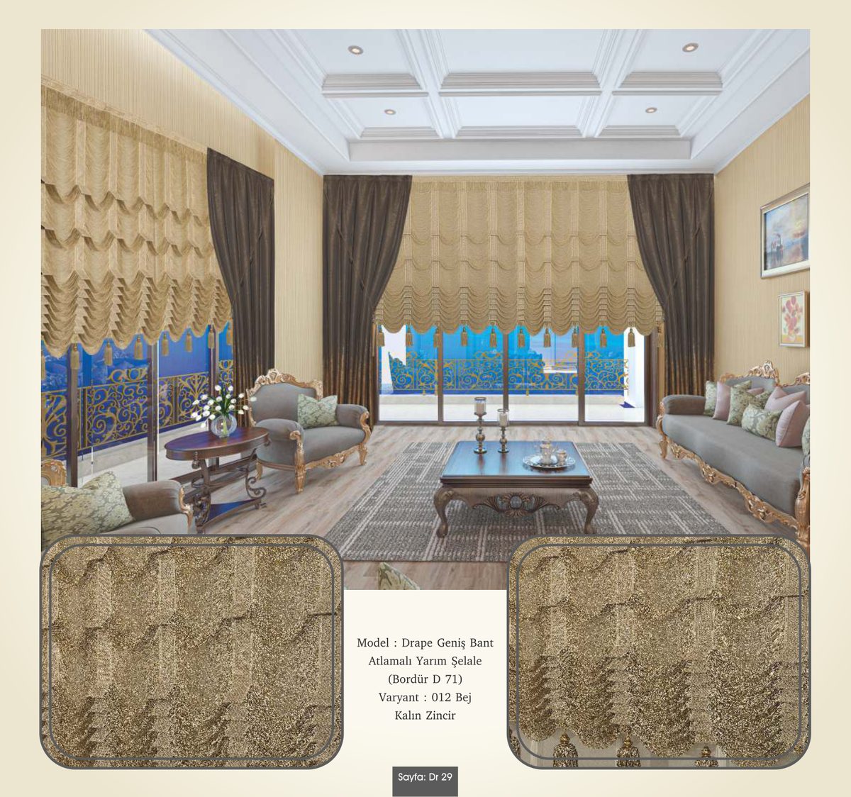 Drape İp Perde modeli 024