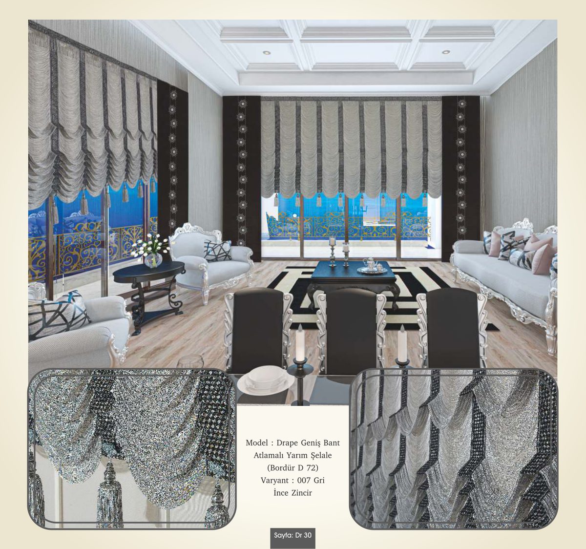 Drape İp Perde modeli 025