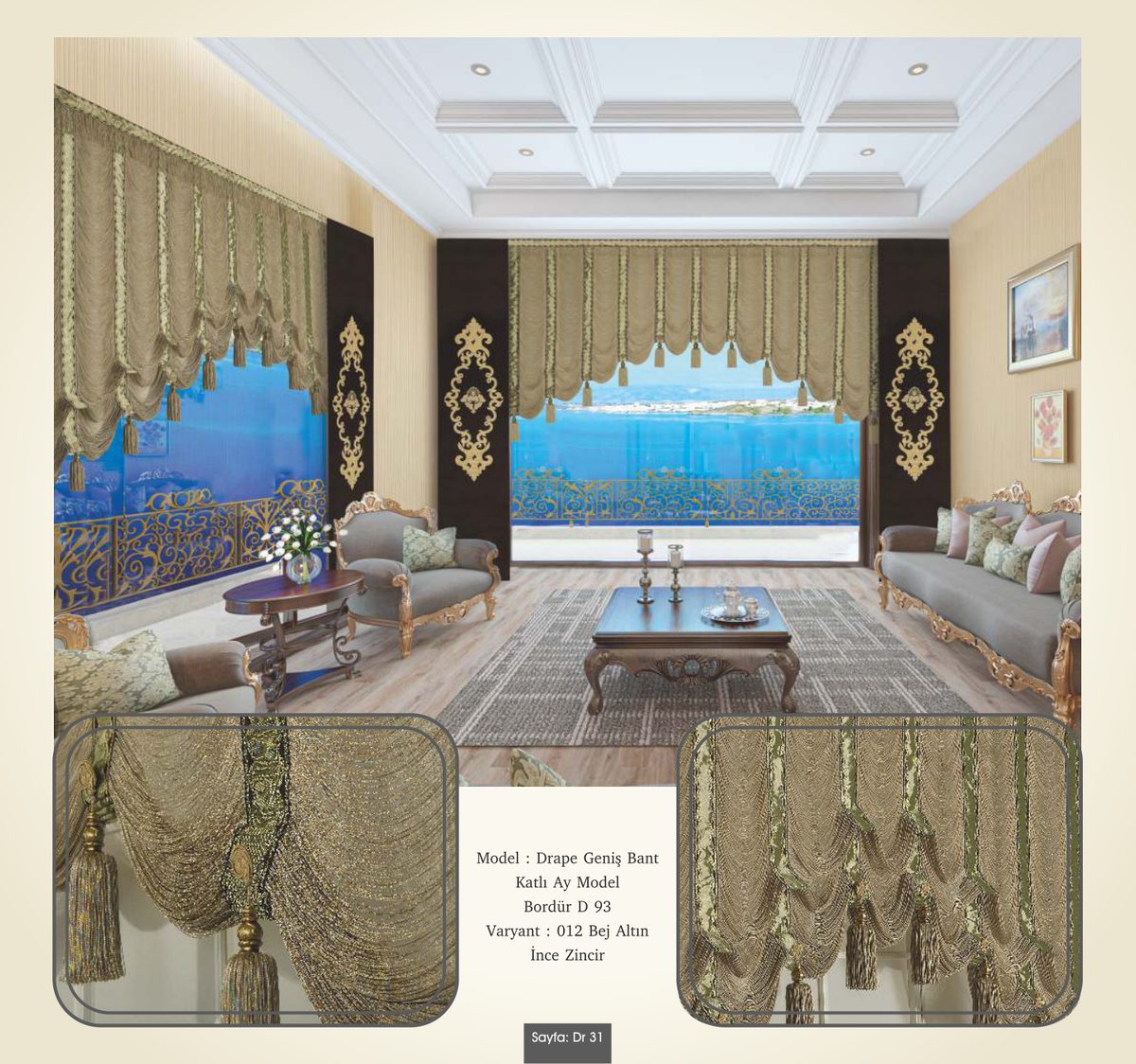 Drape İp Perde modeli 026
