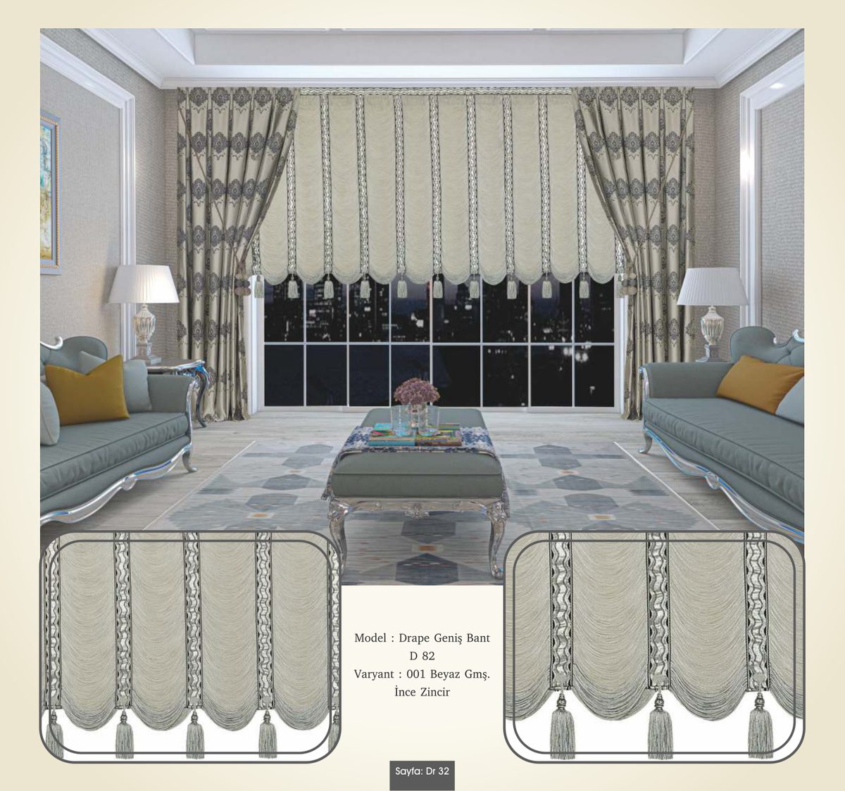 Drape İp Perde modeli 027