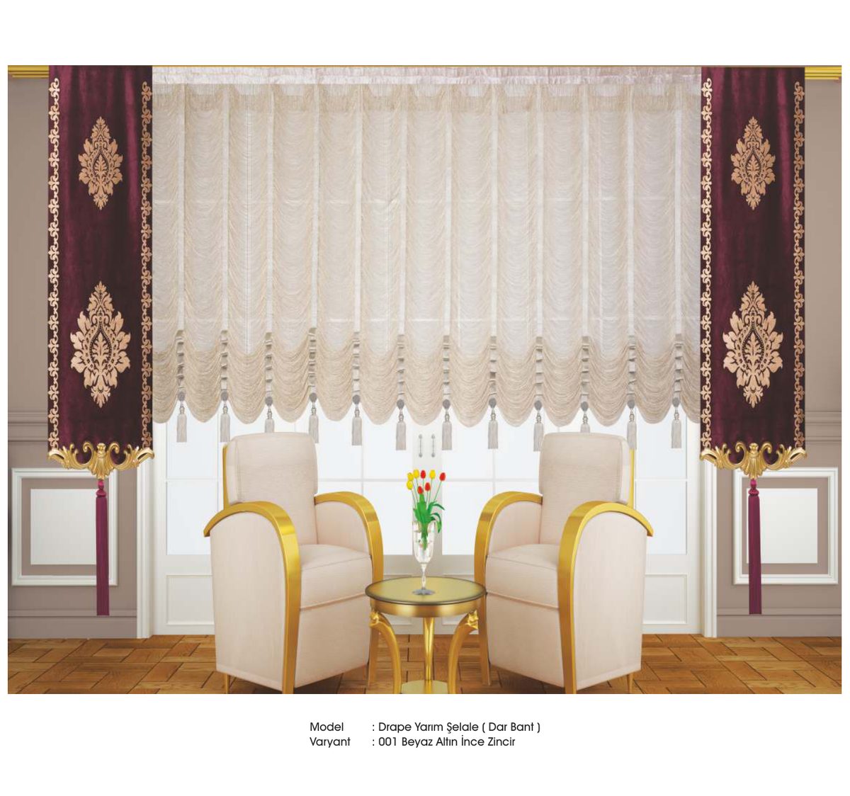 Drape İp Perde modeli 030