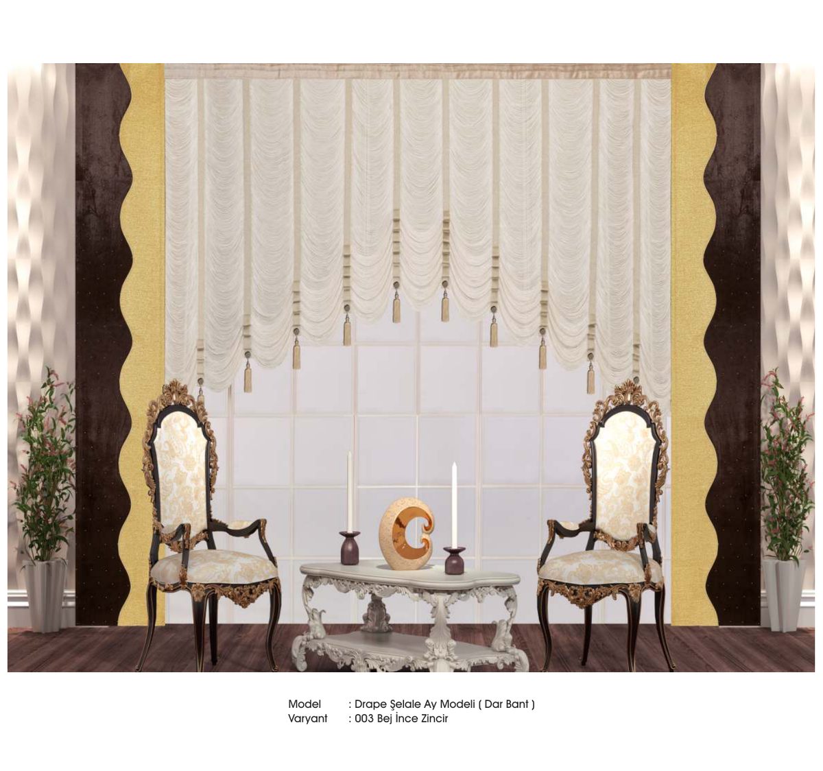 Drape İp Perde modeli 032