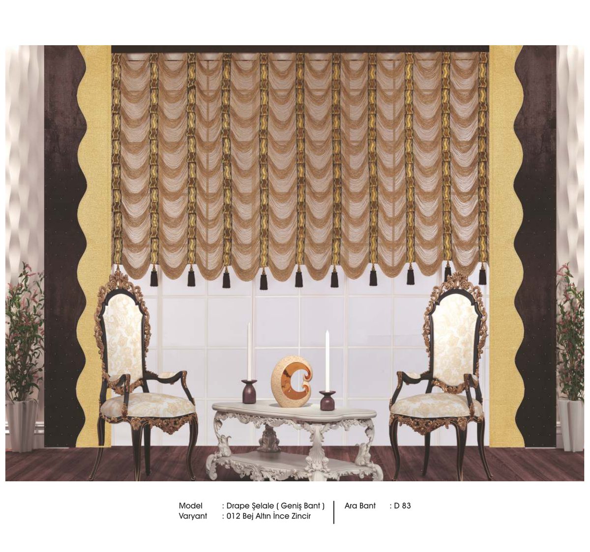 Drape İp Perde modeli 036