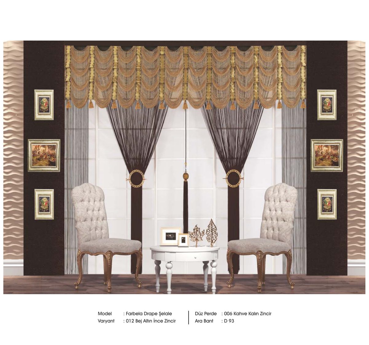 Drape İp Perde modeli 043