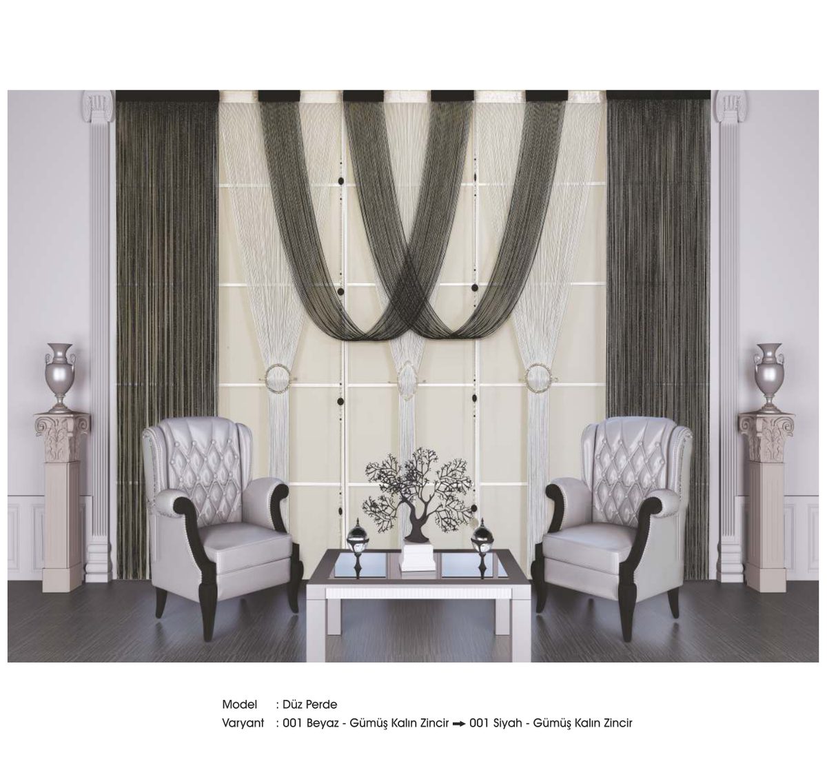 Drape İp Perde modeli 049