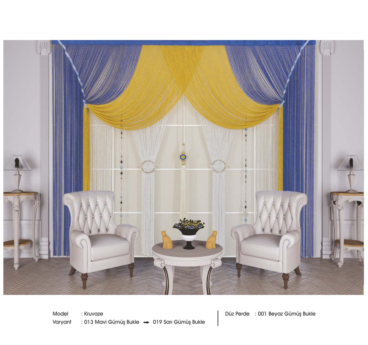 Drape İp Perde modeli 051