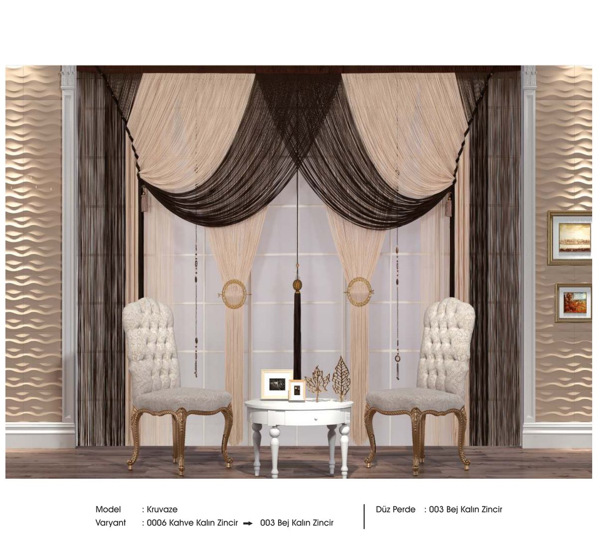 Drape İp Perde modeli 052