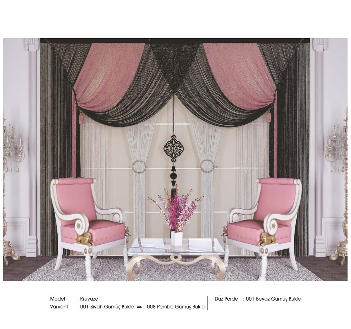 Drape İp Perde modeli 053