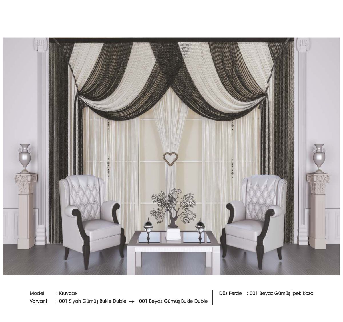 Drape İp Perde modeli 054