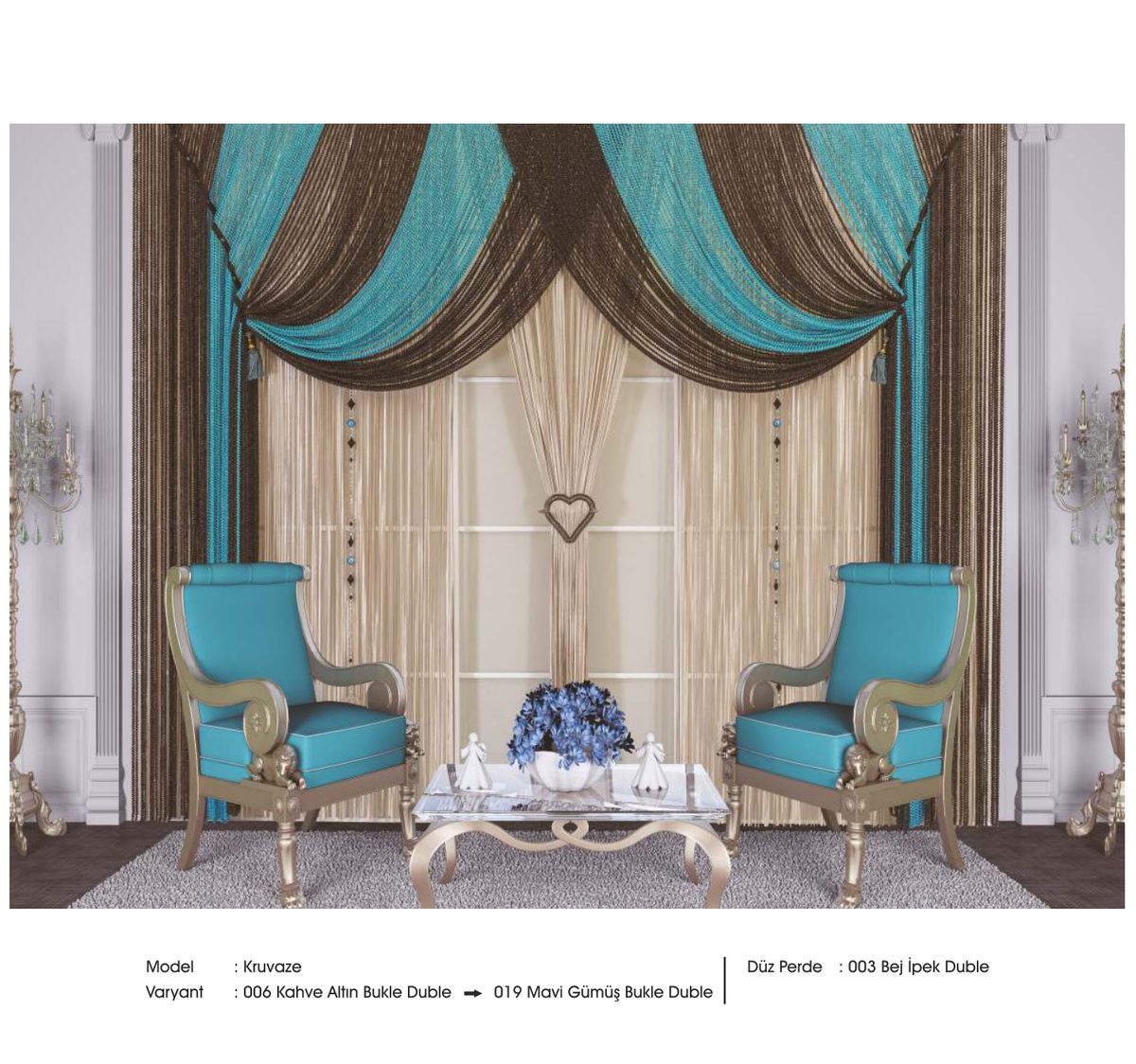 Drape İp Perde modeli 055