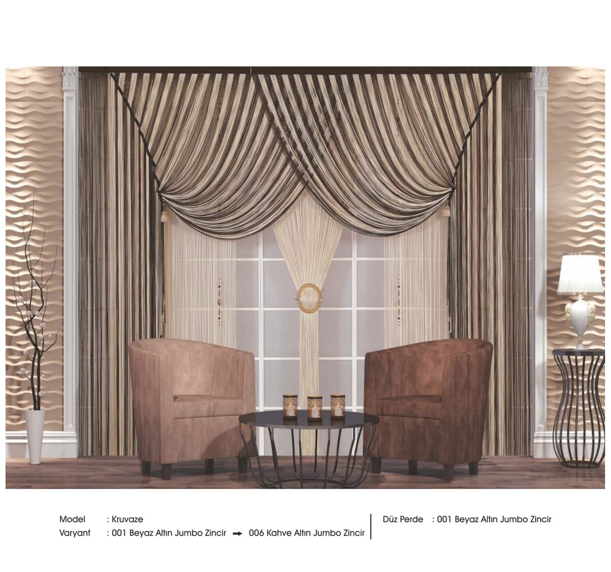 Drape İp Perde modeli 056
