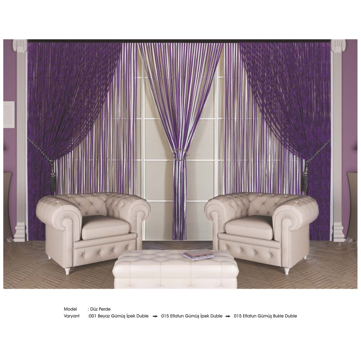 Drape İp Perde modeli 064