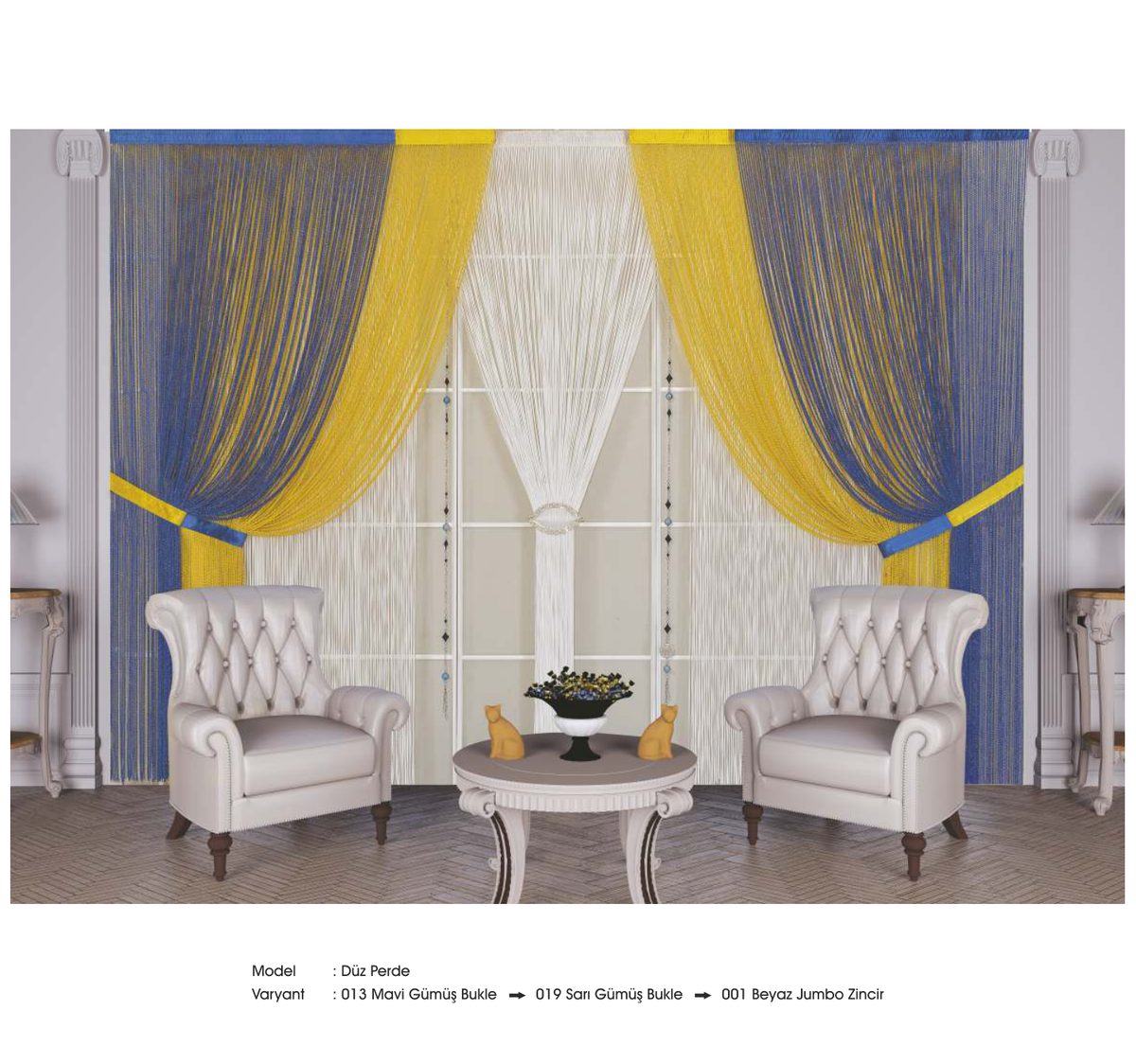 Drape İp Perde modeli 066