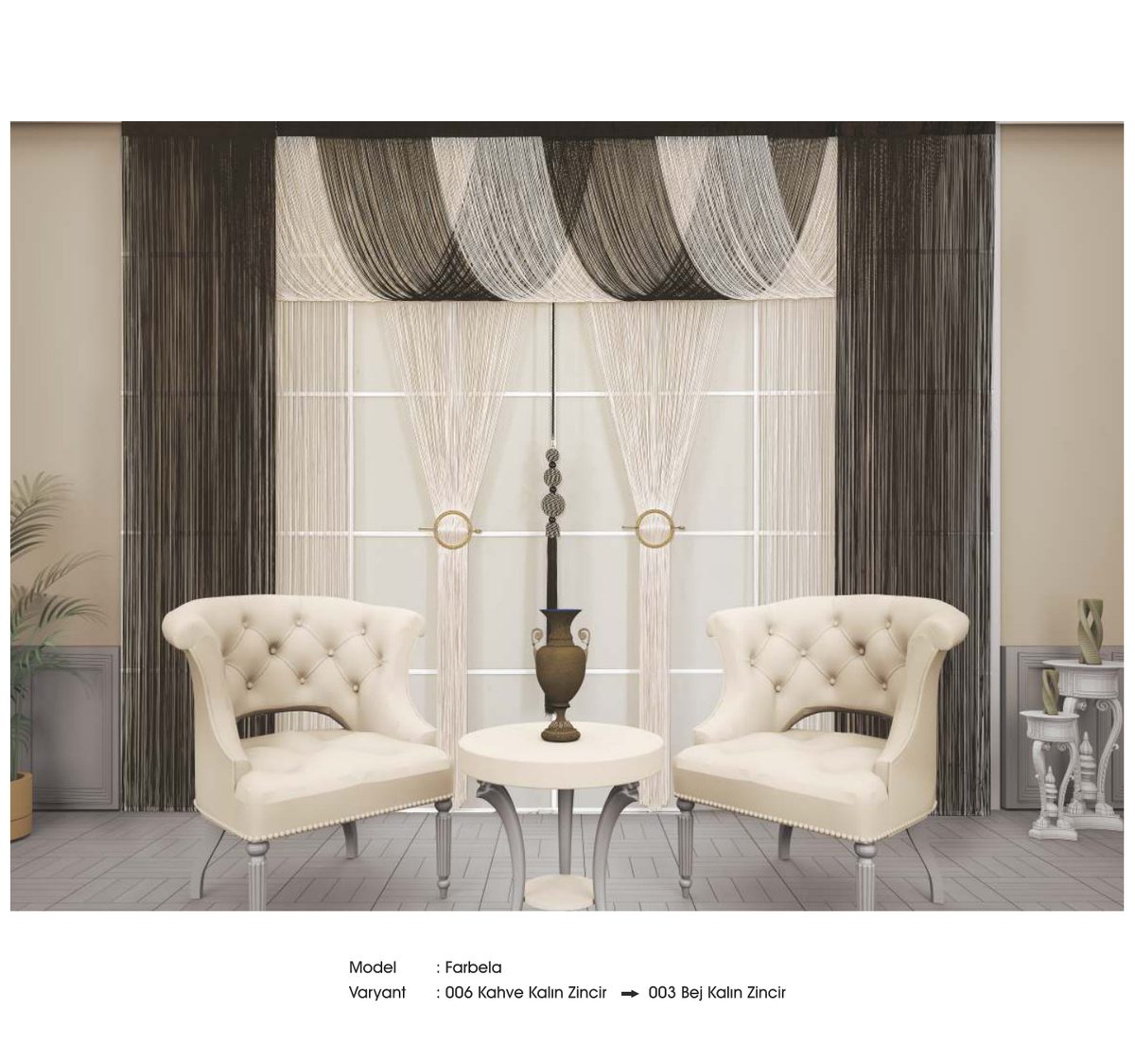 Drape İp Perde modeli 068