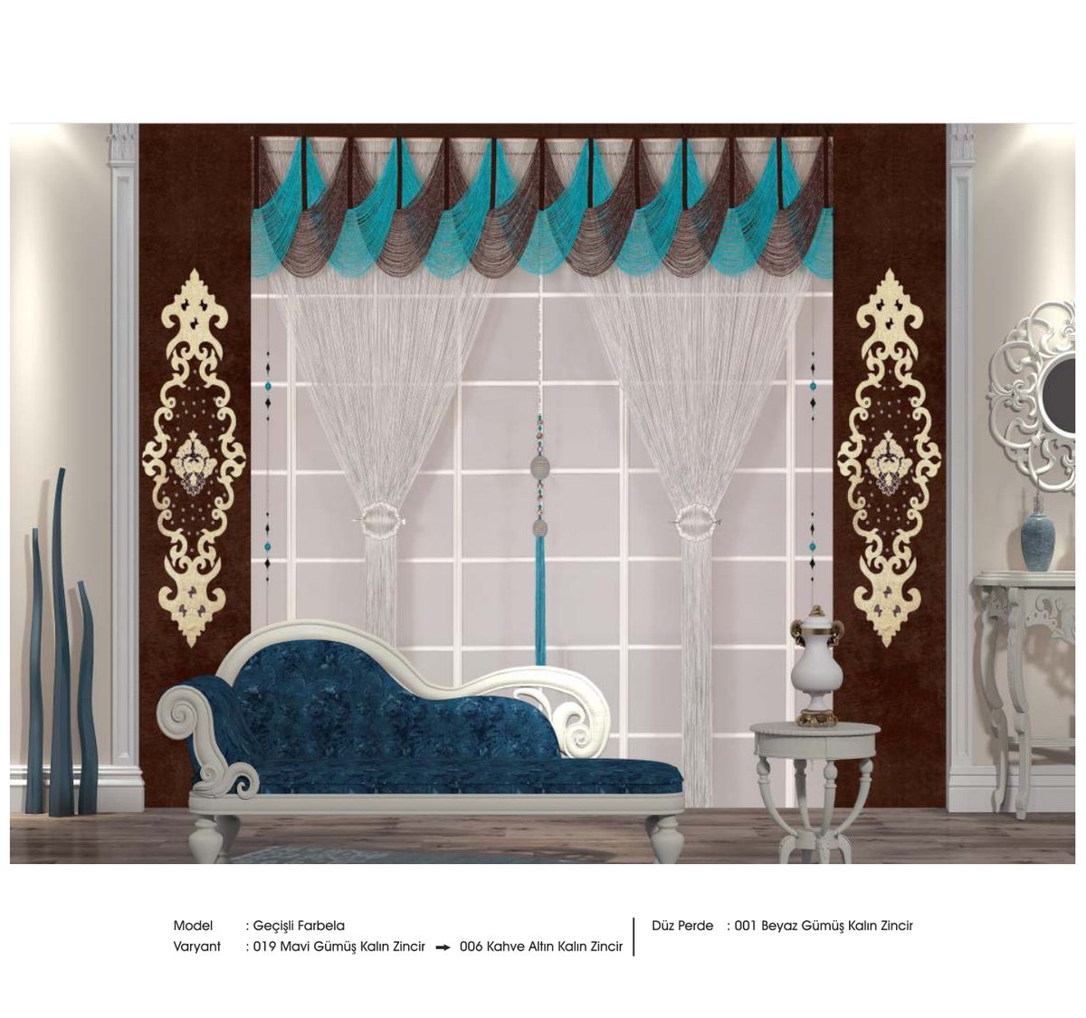 Drape İp Perde modeli 072